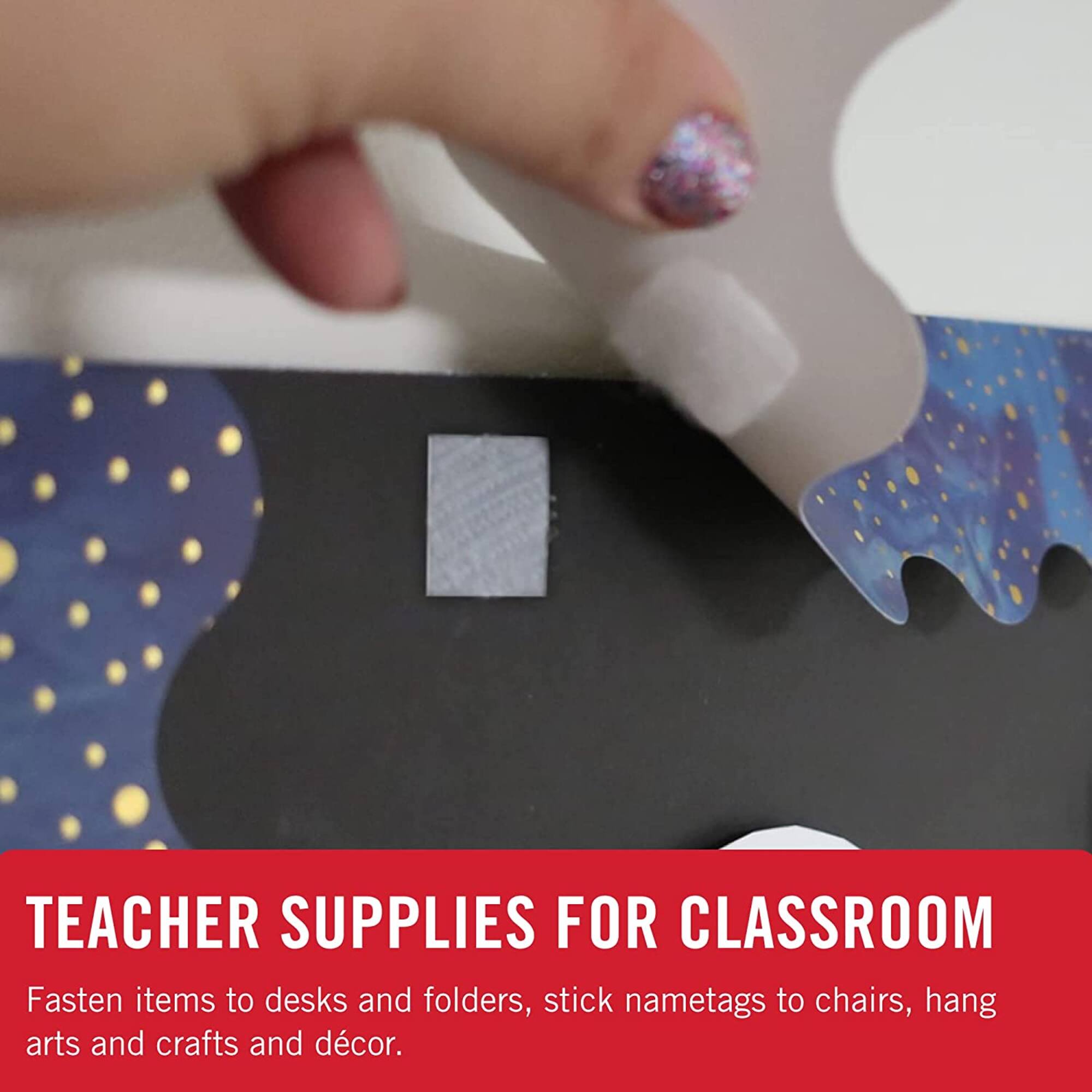 12 Packs: 12 ct. (144 total) VELCRO® Brand Sticky Back Black Squares